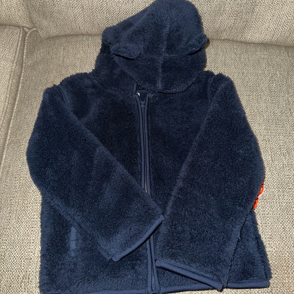 Cozy Navy Fleece Jacket with Hood